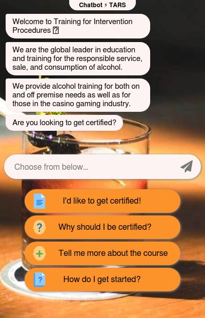 Alcohol Certification Registrationchatbot