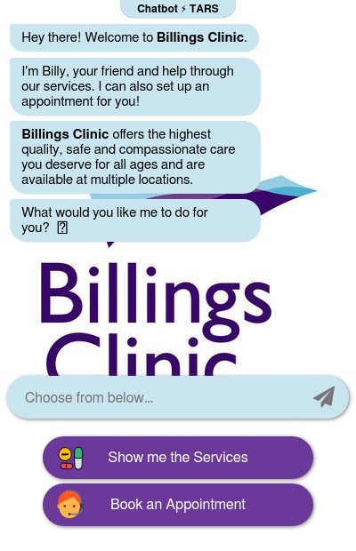 Appointment Booking Chatbot for Clinicschatbot