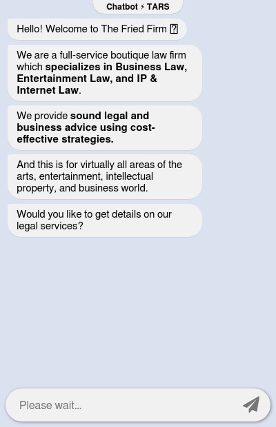 Chatbot for Law firmschatbot