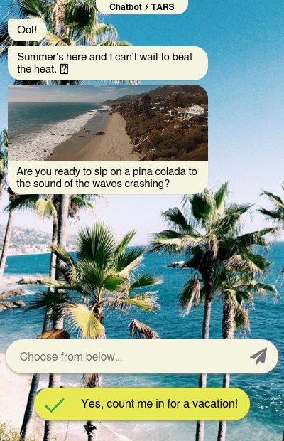 Beach Vacation Lead Generation Chatbotchatbot