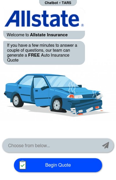 Allstate Auto Insurance Broker Lead Generation Chatbotchatbot