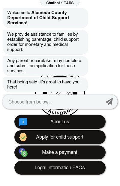 Alameda County Department of Child Support Serviceschatbot