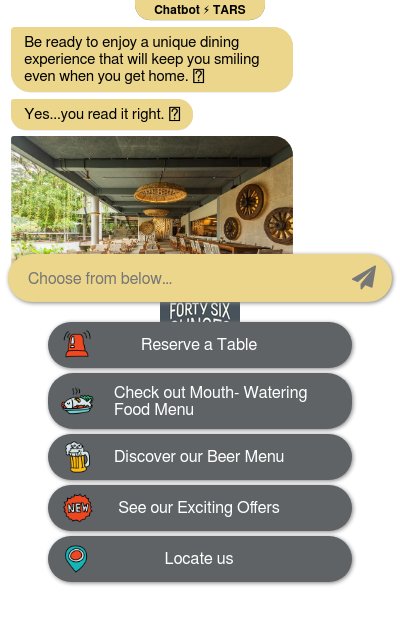 Brewery Restaurant Table Booking Chatbotchatbot
